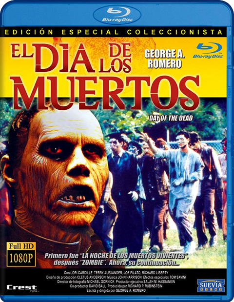 Carátula El día de los muertos vivientes Blu-ray