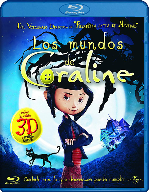 Carátula Los mundos de Coraline Blu-ray